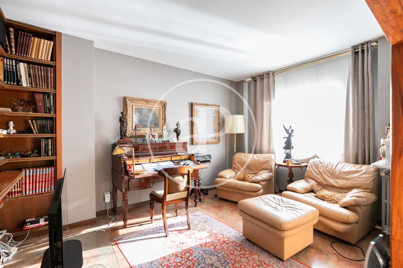 Sala d'estar de Pis en venda en  Barcelona Capital amb Aire condicionat, Calefacció i Jardí privat