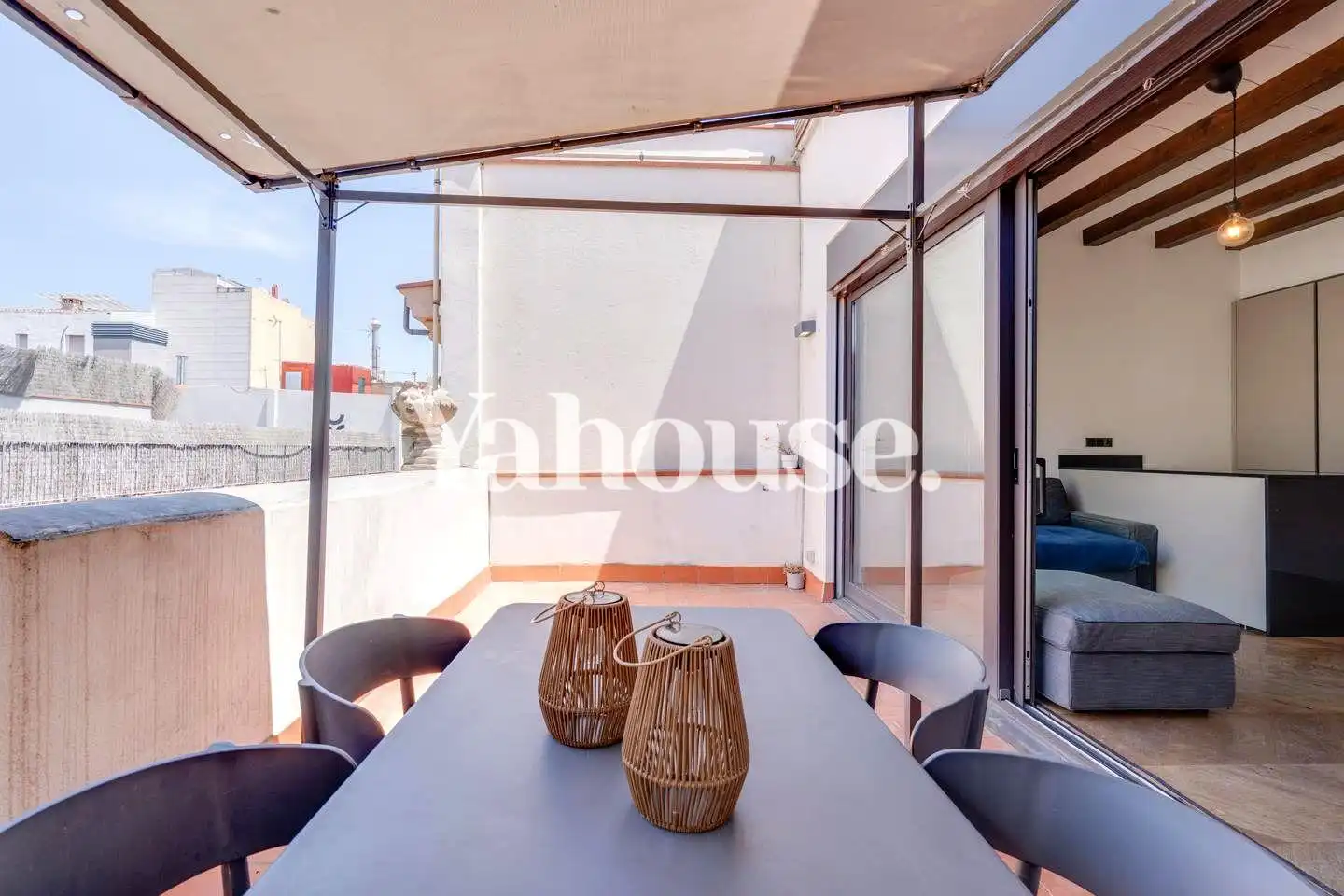 Terrace of Flat for rent in Barcelona  with Air Conditioner, Heating and Parquet flooring