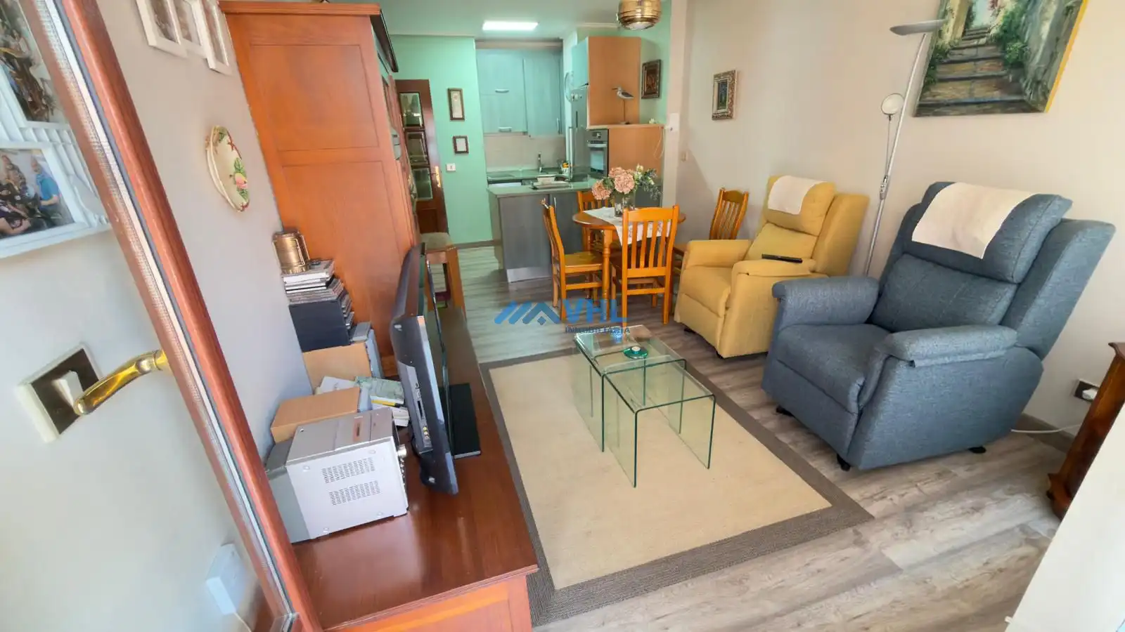 Wohnzimmer von Wohnung zur Miete in Castro-Urdiales mit Heizung, Terrasse und Möbliert