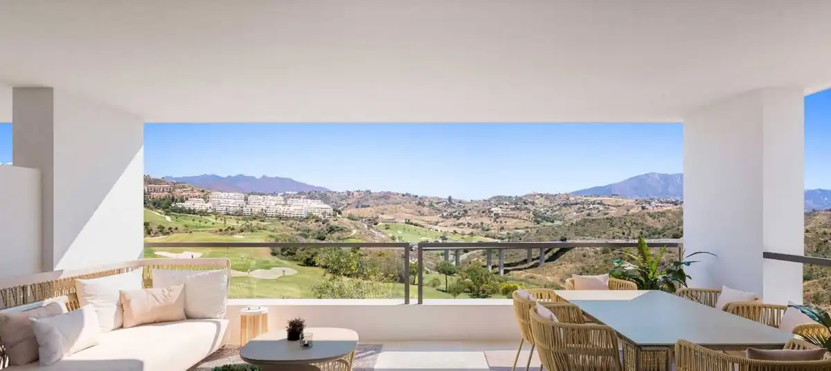 Terraza de Apartamento en venta en Mijas con Aire acondicionado, Jardín privado y Terraza