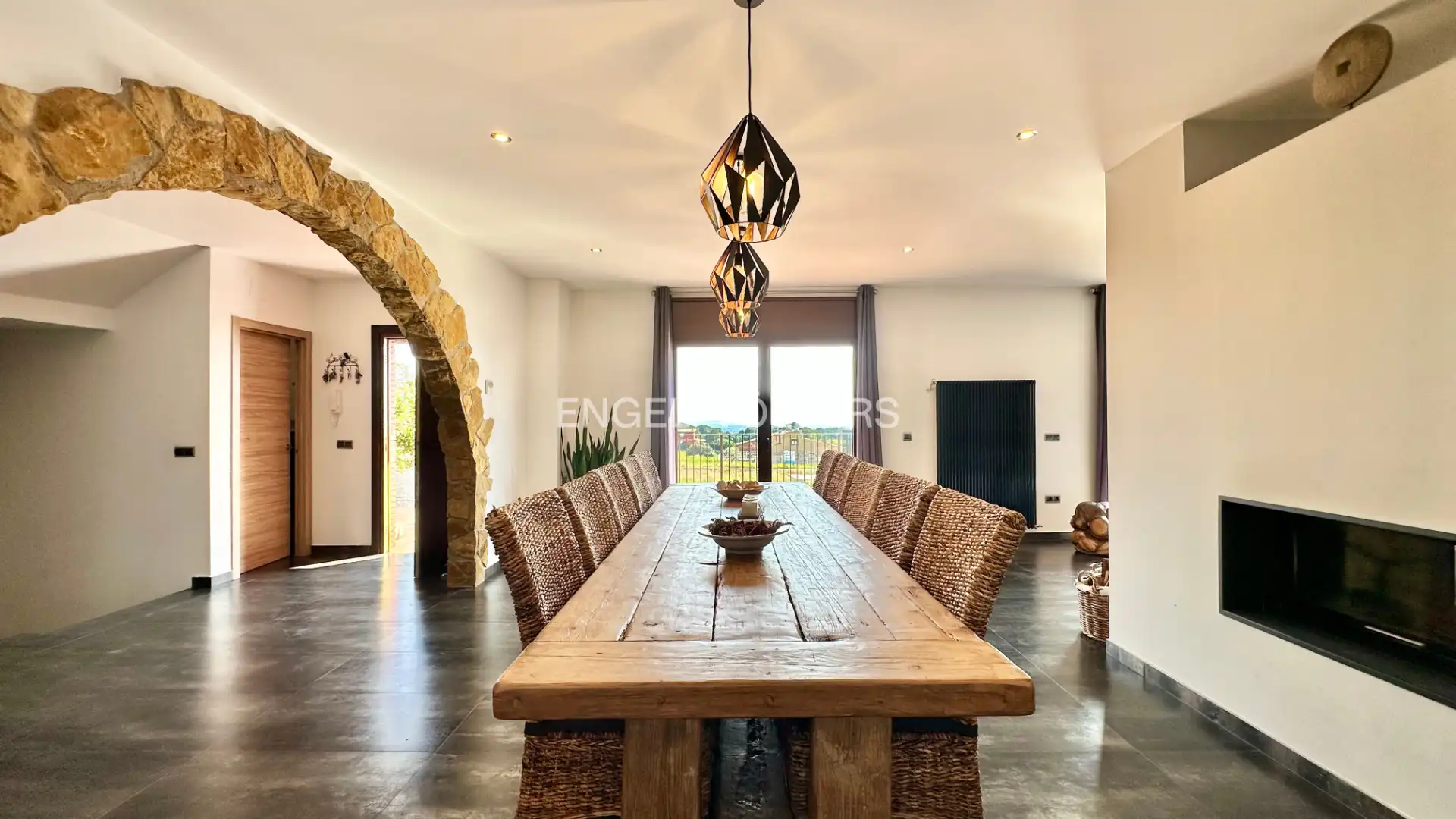 Dining room of Houses for sale in Vilanova d'Escornalbou  with Air Conditioner, Heating and Private garden