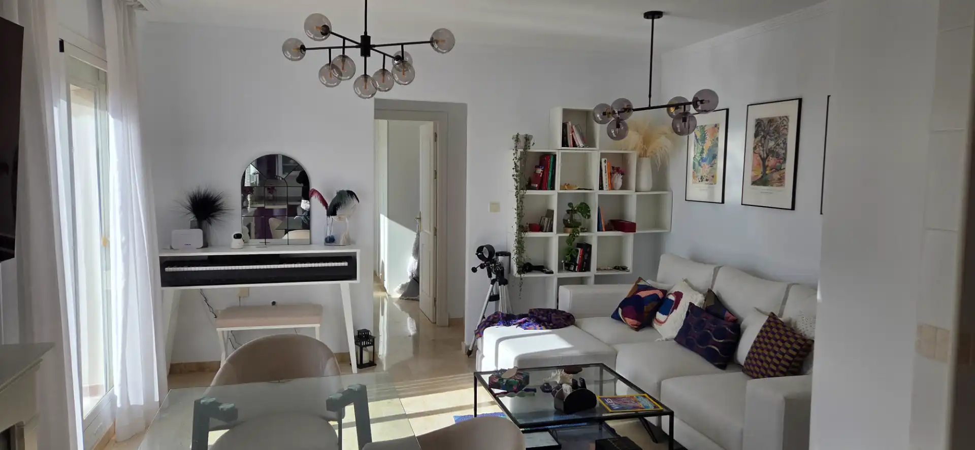 Sala de estar de Ático en venta en Mijas