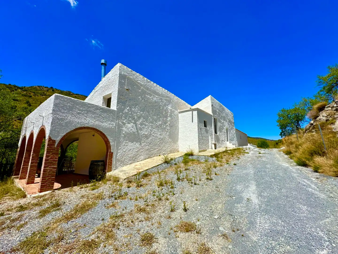 Vista exterior de Finca rústica en venda en Sierro amb Aire condicionat, Calefacció i Jardí privat
