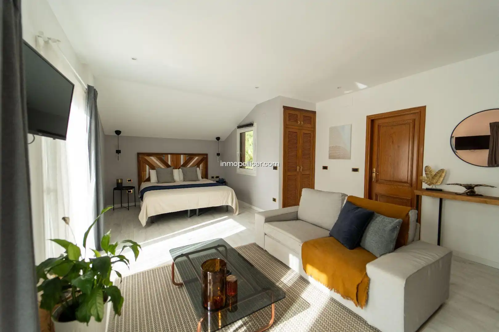 Schlafzimmer von Haus oder Chalet zum Verkauf in L'Alfàs del Pi mit Klimaanlage, Heizung und Privatgarten