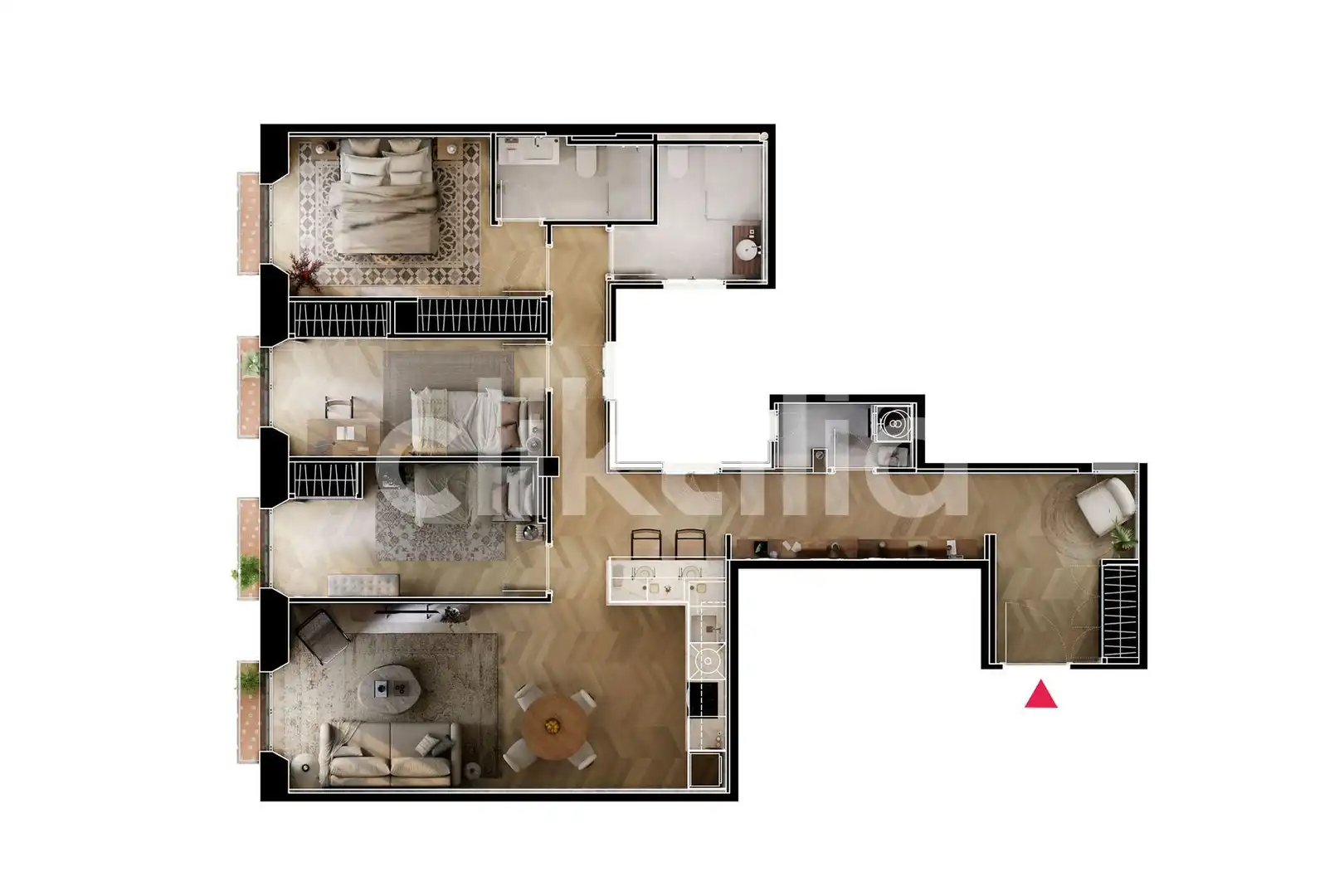 Bedroom of Flat for sale in Sevilla  with Air Conditioner and Terrace