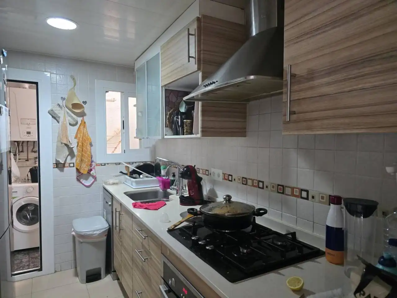 Küche von Wohnung zum Verkauf in Terrassa mit Klimaanlage, Heizung und Parkett