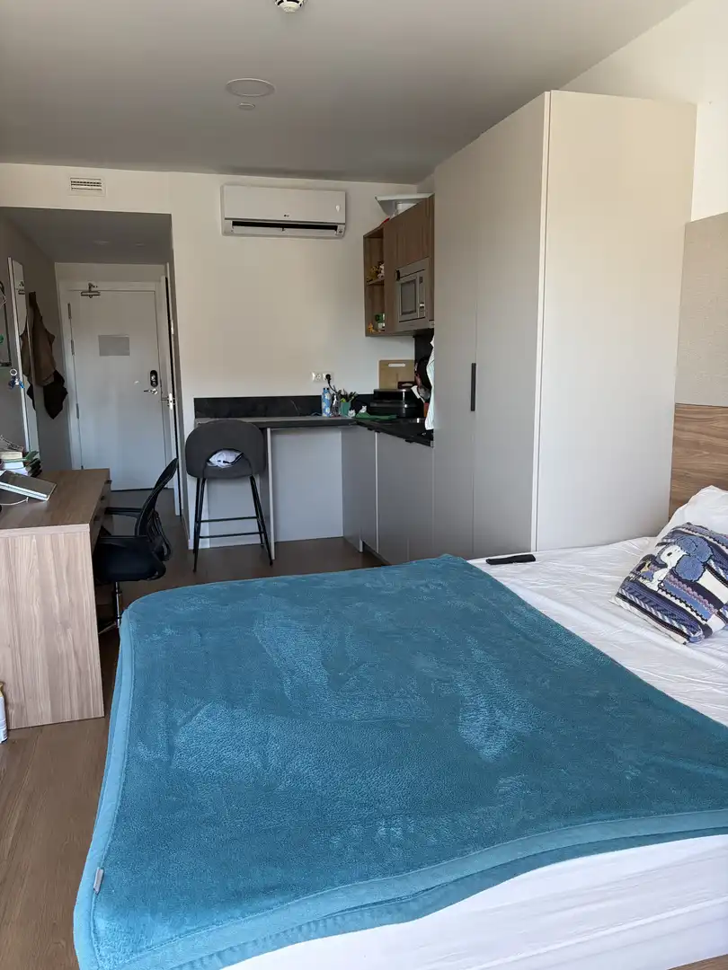 Schlafzimmer von Wohnung zur Miete in Madrid mit Klimaanlage, Parkett und Terrasse