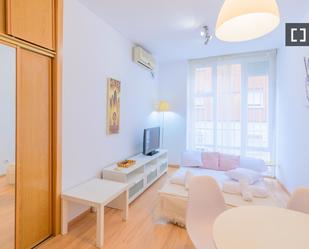 Living room of Flat to rent in  Madrid Capital  with Air Conditioner, Heating and Internet