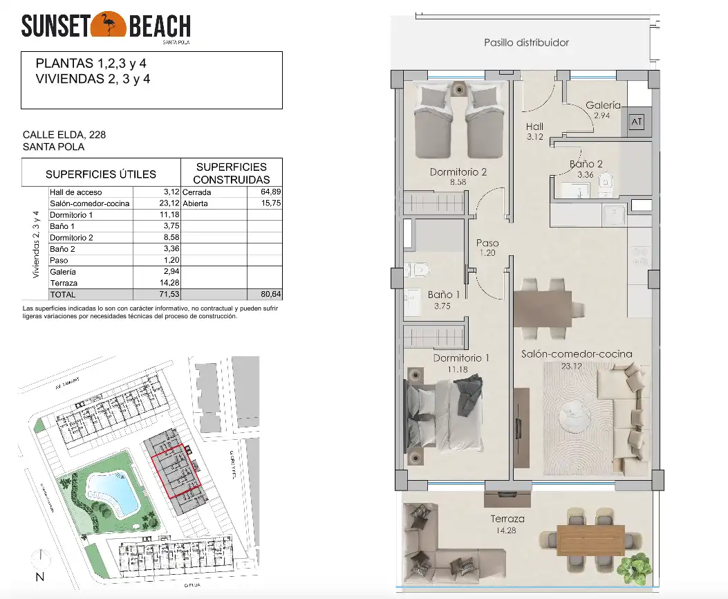 Flat for sale in Santa Pola  with Air Conditioner, Terrace and Swimming Pool
