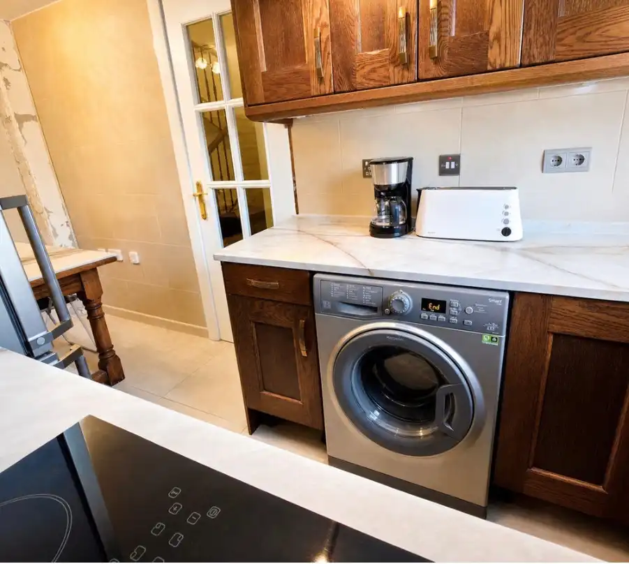 Küche von Wohnung zum Verkauf in Manilva mit Terrasse, Möbliert und Ofen
