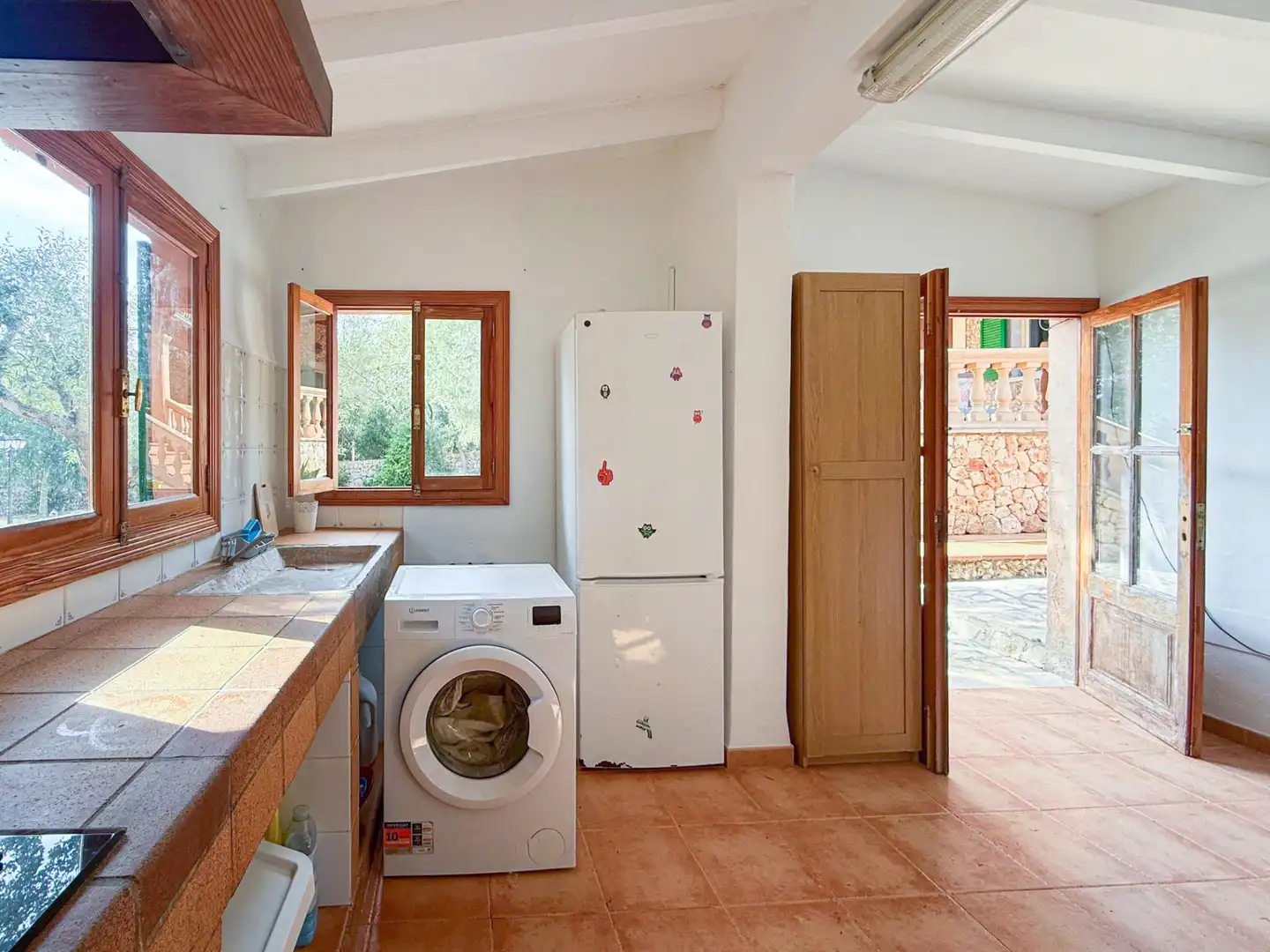 Cocina de Finca rústica en venta en Sencelles con Aire acondicionado, Jardín privado y Terraza
