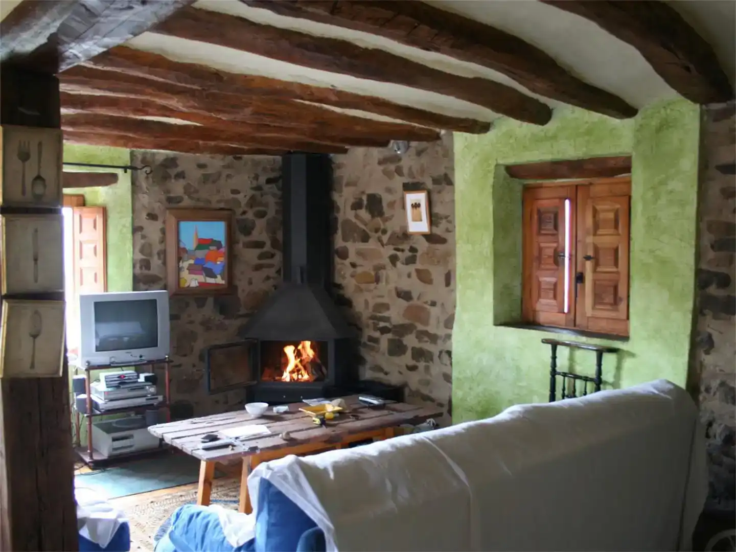 Sala de estar de Finca rústica en venta en Robres del Castillo con Jardín privado, Trastero y Amueblado