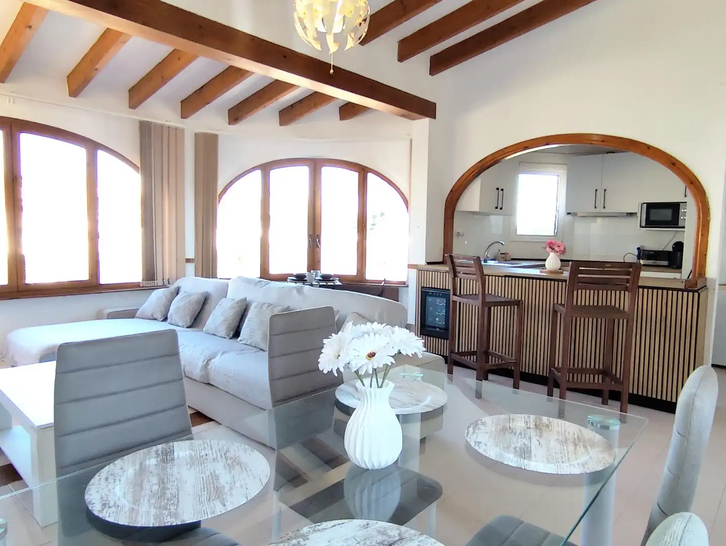 Sala de estar de Casa o chalet de alquiler en Calpe / Calp con Aire acondicionado, Calefacción y Terraza