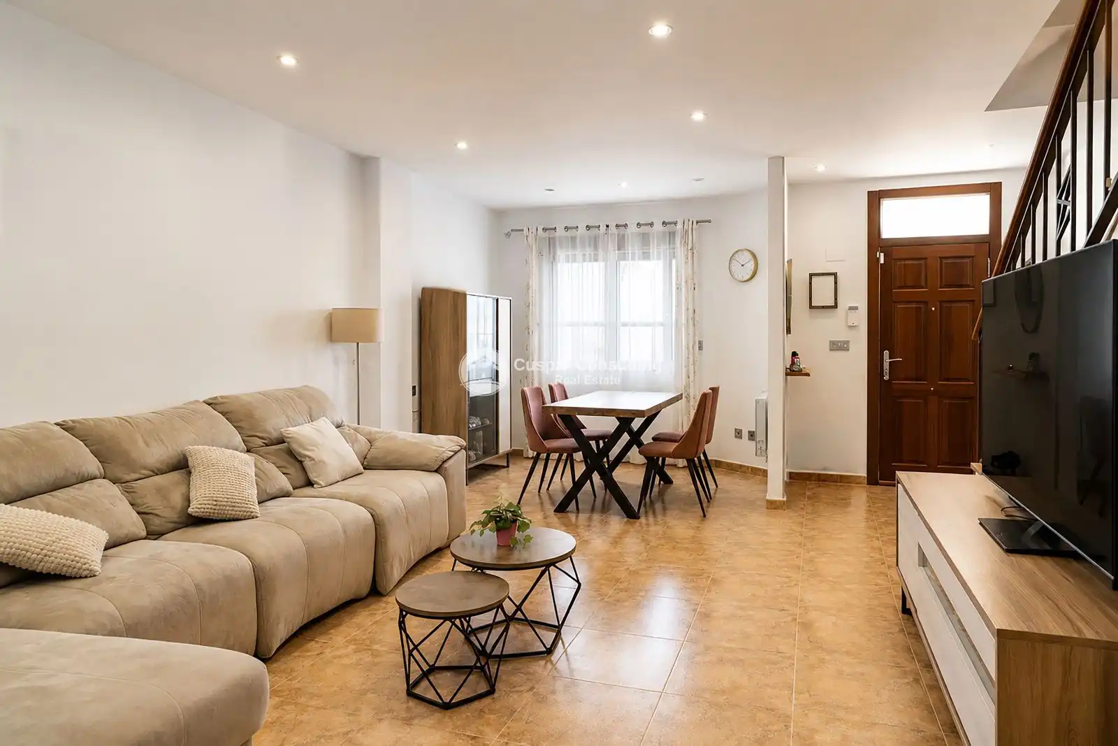 Sala d'estar de Casa adosada en venda en San Javier amb Aire condicionat, Calefacció i Terrassa