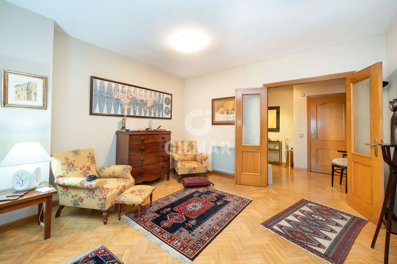 Living room of Flat for sale in Madrid  with Heating, Private garden and Storage room