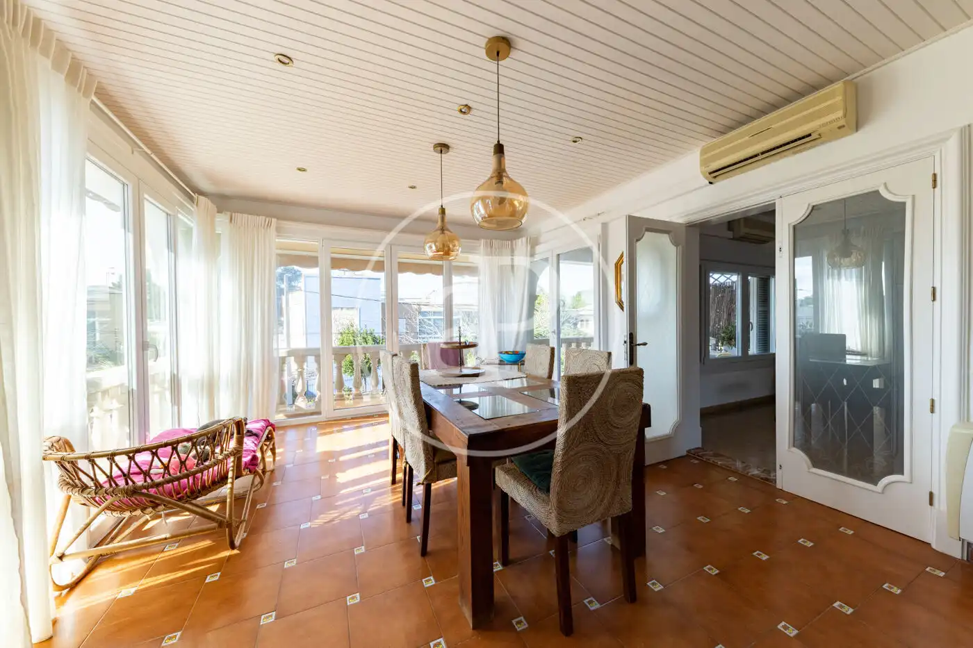 Dining room of Detached homes for sale in Llucmajor  with Air Conditioner, Private garden and Terrace