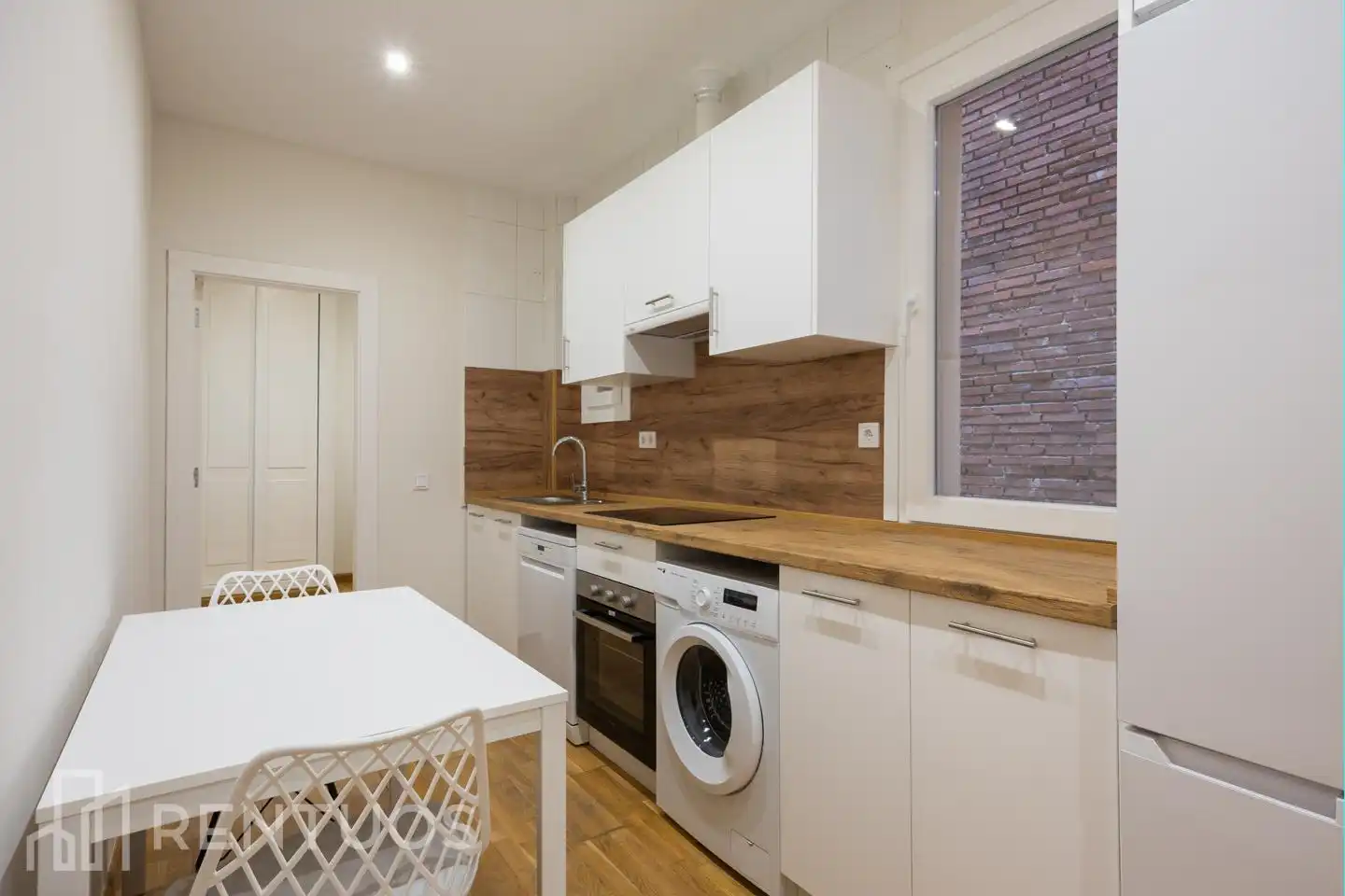 Kitchen of Flat for rent in Madrid  with Air Conditioner, Heating and Furnished