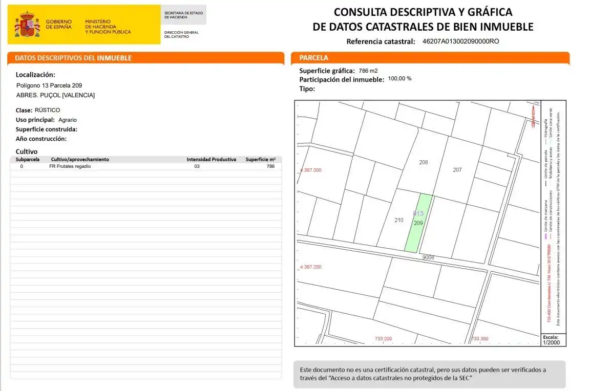Terreno rústico en venta en Camino ABRES, imagen 2
