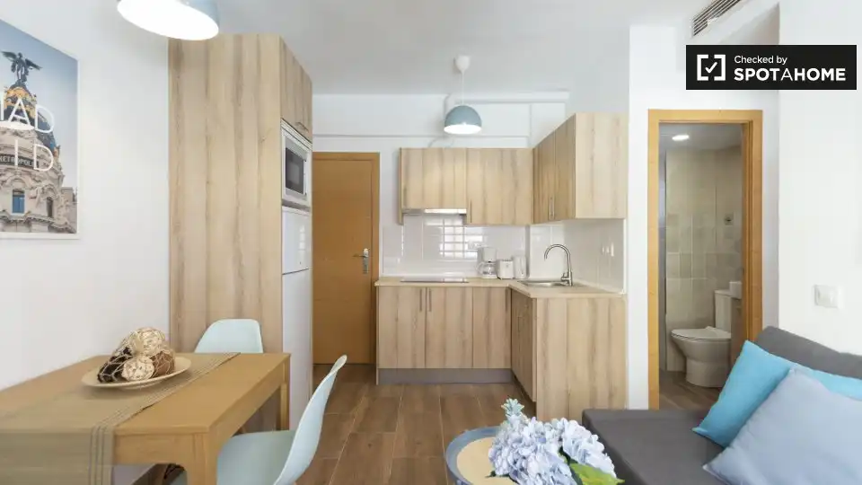 Kitchen of Flat for rent in Madrid  with Air Conditioner, Heating and Furnished