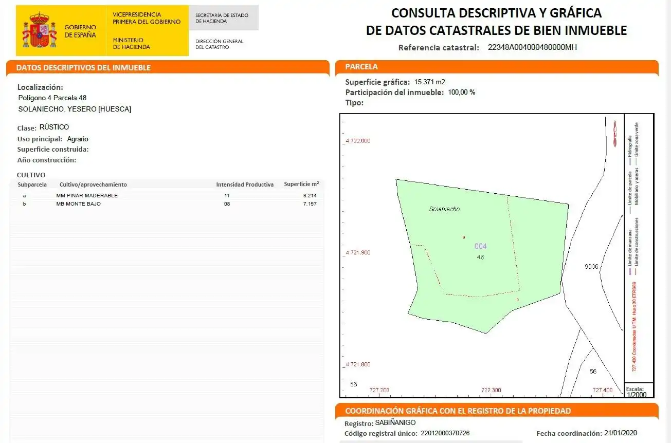 Terreno en venta en Yésero