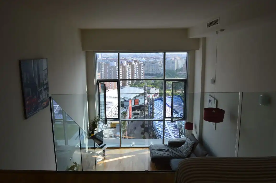 Living room of Lofts for rent in Valencia  with Air Conditioner, Heating and Parquet flooring