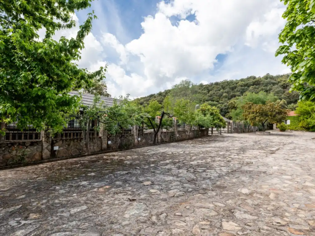 Vista exterior de Casa o chalet en venta en Espinoso del Rey con Terraza, Piscina y Amueblado