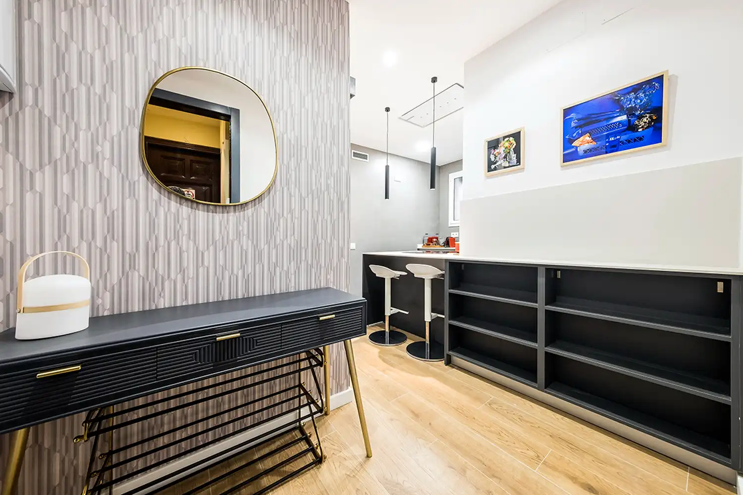 Cocina de Piso de alquiler en Barcelona con Aire acondicionado, Calefacción y Parquet