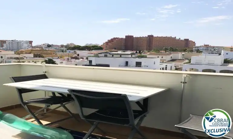 Terrace of Flat for sale in Roses  with Heating, Terrace and Swimming Pool