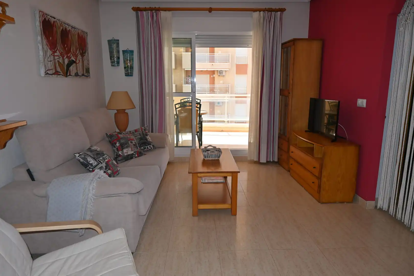 Sala de estar de Apartamento en venta en La Manga del Mar Menor con Terraza, Amueblado y Horno