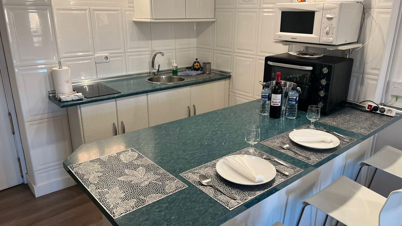 Cuina de Apartament en venda en Benalmádena amb Aire condicionat, Terrassa i Moblat