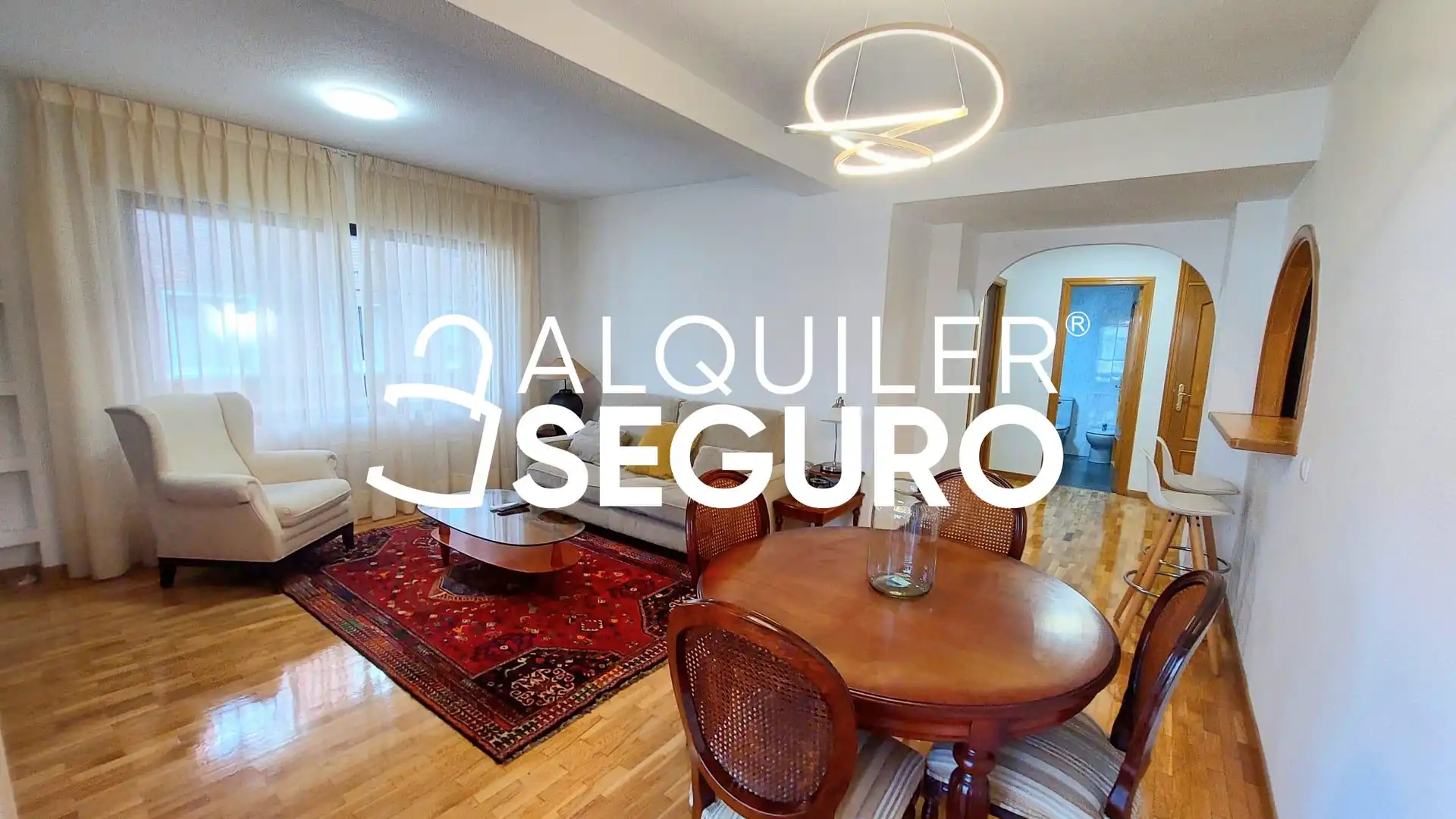 Wohnzimmer von Wohnung zur Miete in  Madrid Capital mit Klimaanlage, Heizung und Möbliert