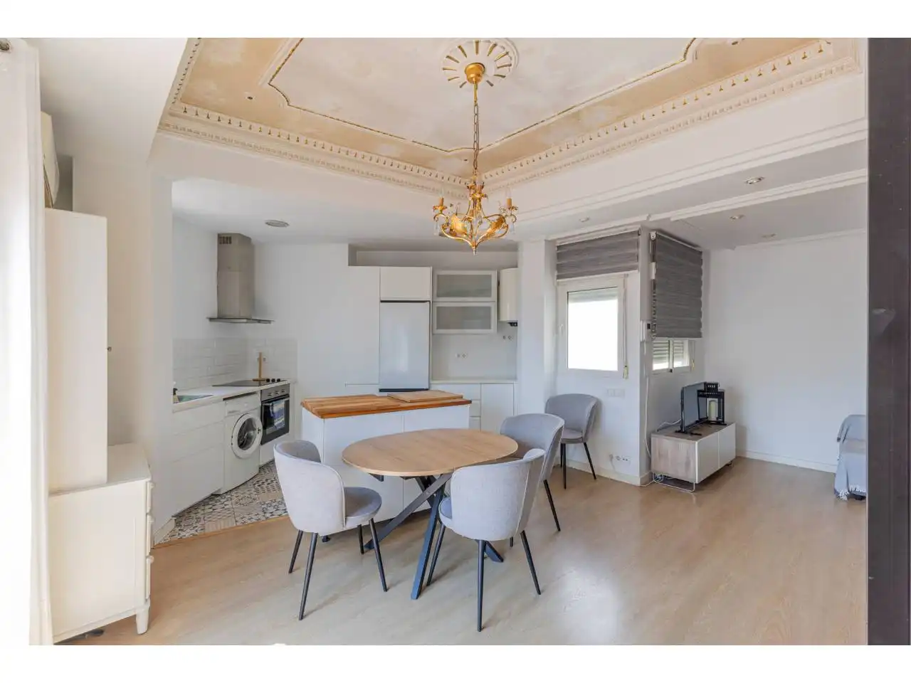 Kitchen of Attic for sale in Valencia  with Air Conditioner, Parquet flooring and Terrace