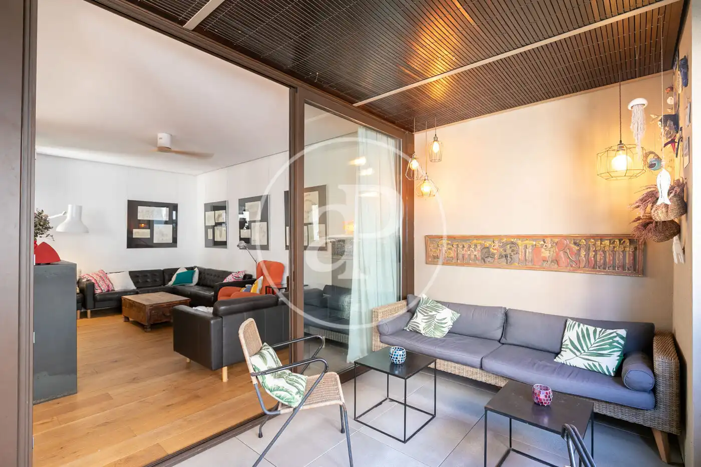 Living room of Detached homes for sale in Barcelona  with Air Conditioner, Heating and Private garden