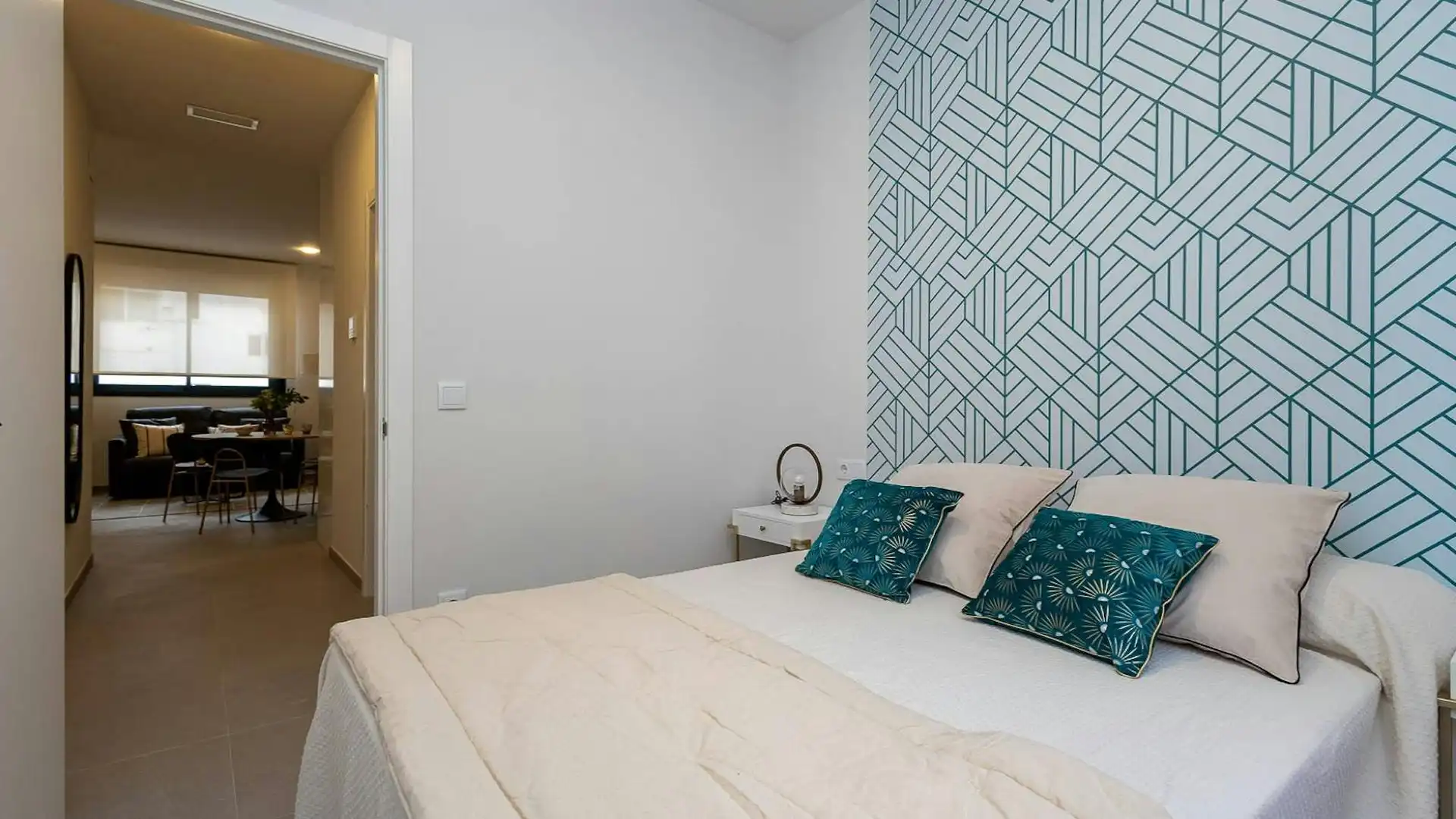 Schlafzimmer von Wohnung zur Miete in Valencia mit Klimaanlage, Heizung und Möbliert