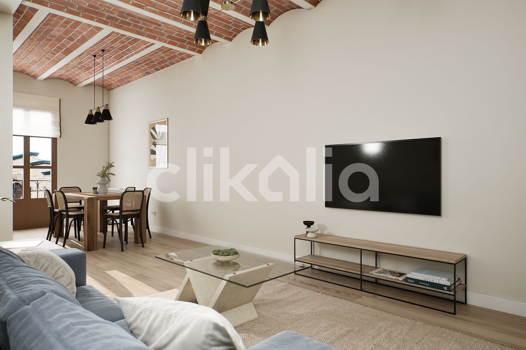Living room of Flat for sale in  Barcelona Capital  with Air Conditioner, Heating and Terrace