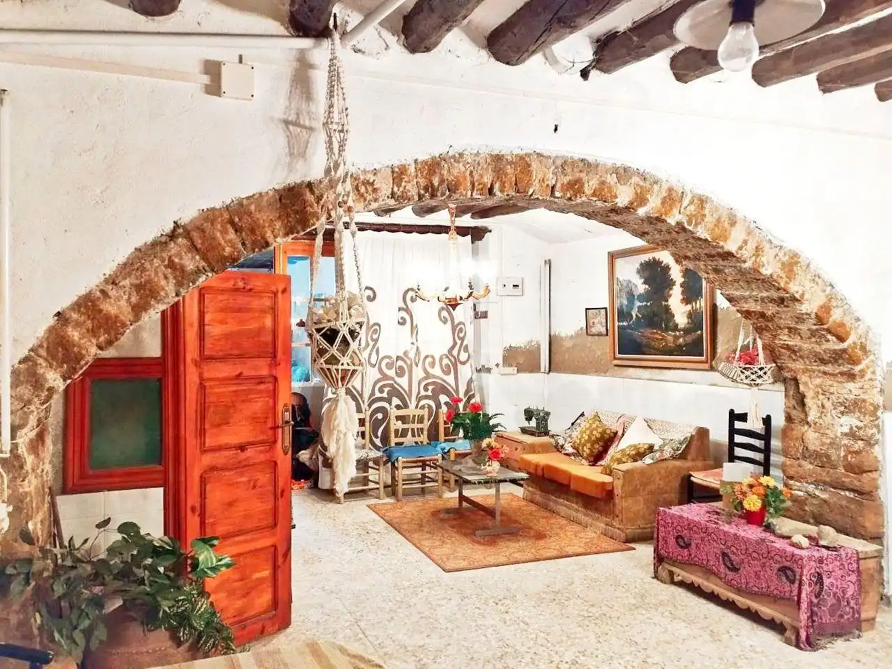 Sala d'estar de Casa adosada en venda en Cinctorres