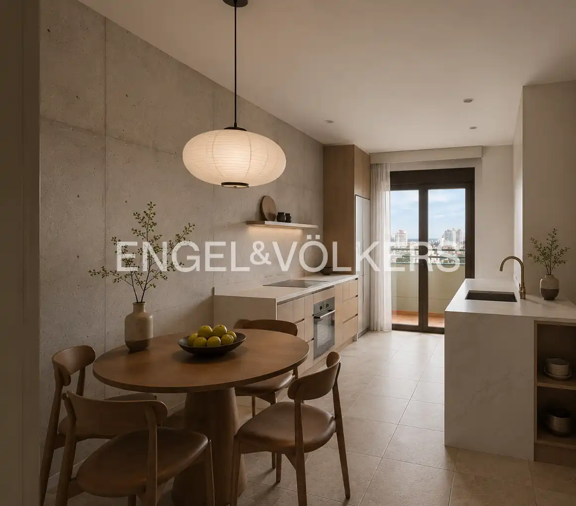 Küche von Wohnung zum Verkauf in Valencia mit Klimaanlage, Heizung und Terrasse