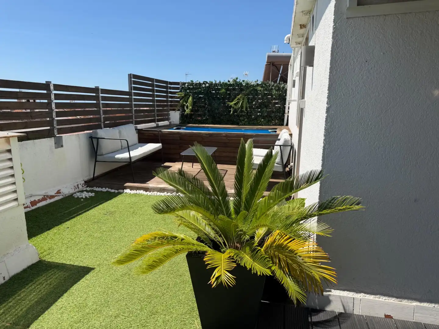 Terrasse von Dachboden zum Verkauf in Mataró mit Klimaanlage, Heizung und Parkett