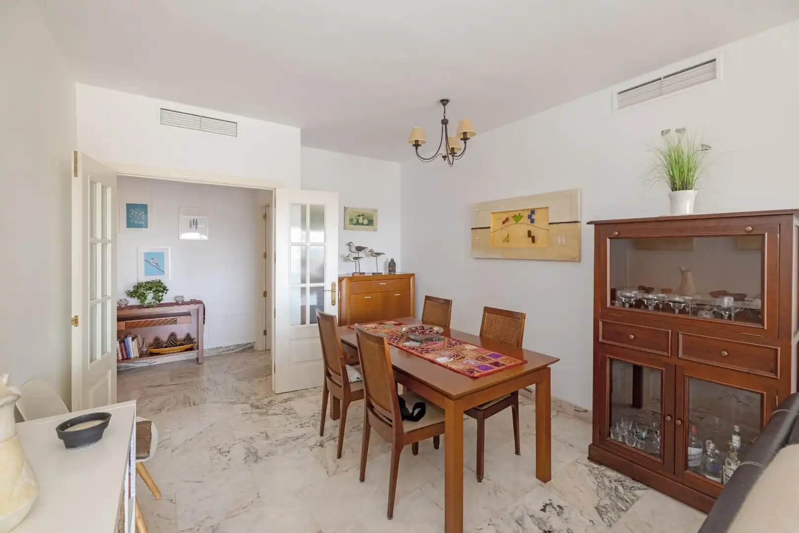 Dining room of Flat for sale in Mijas  with Air Conditioner, Terrace and Storage room