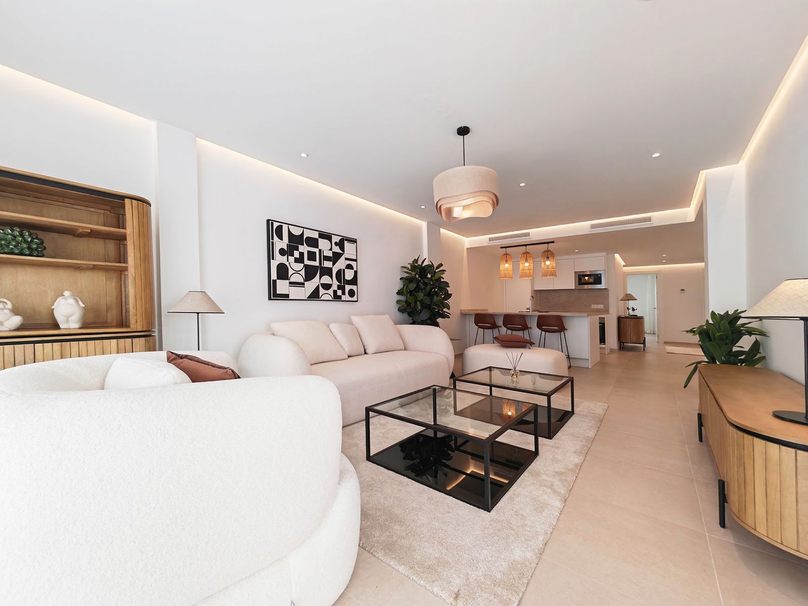 Sala d'estar de Apartament en venda en Marbella amb Moblat i Piscina comunitària