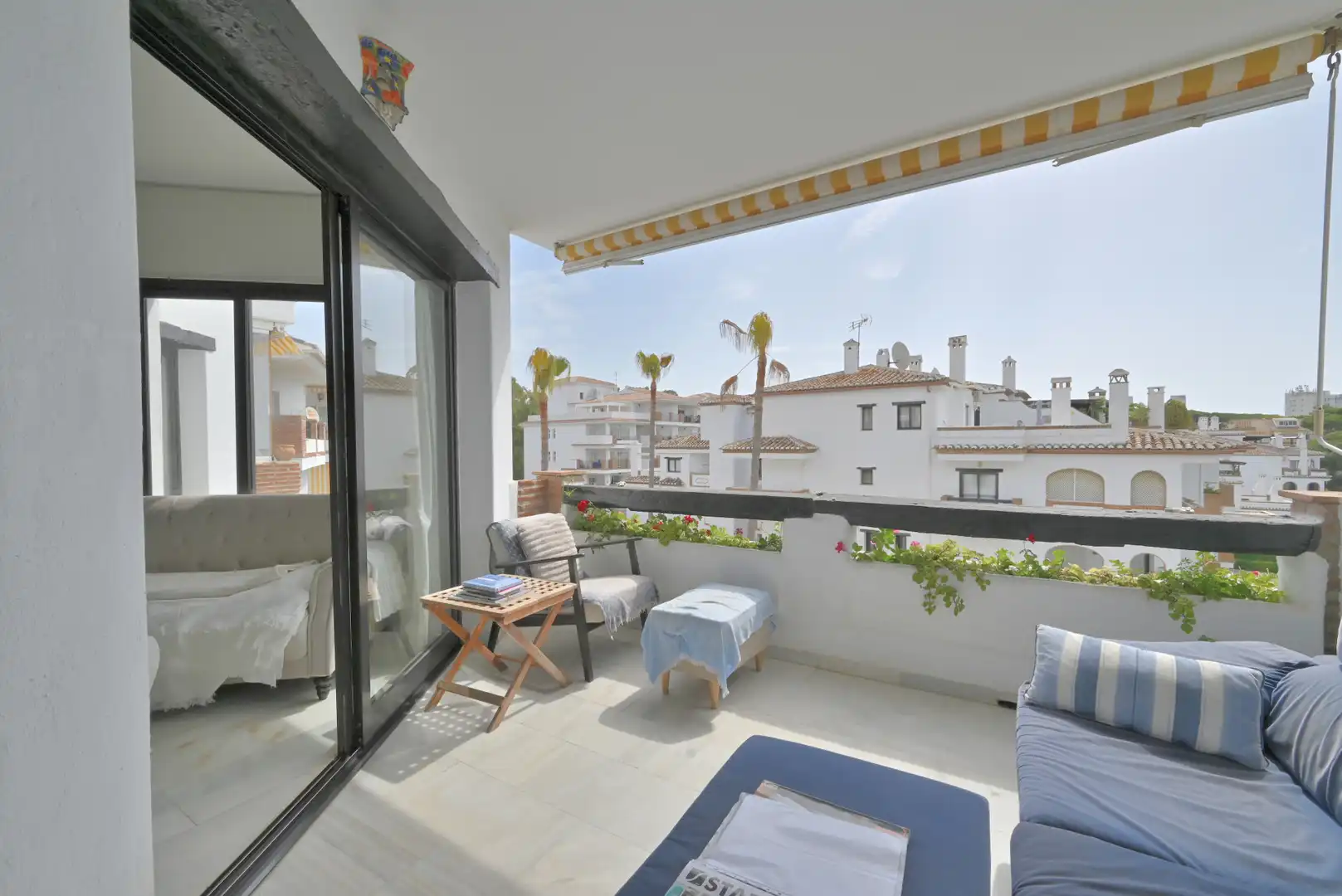 Terraza de Apartamento en venta en Mijas con Terraza, Piscina y Amueblado