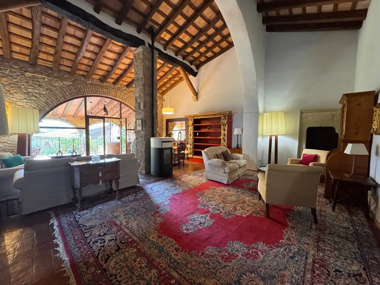 Living room of Country homes for sale in Viladamat  with Private garden, Terrace and Swimming Pool