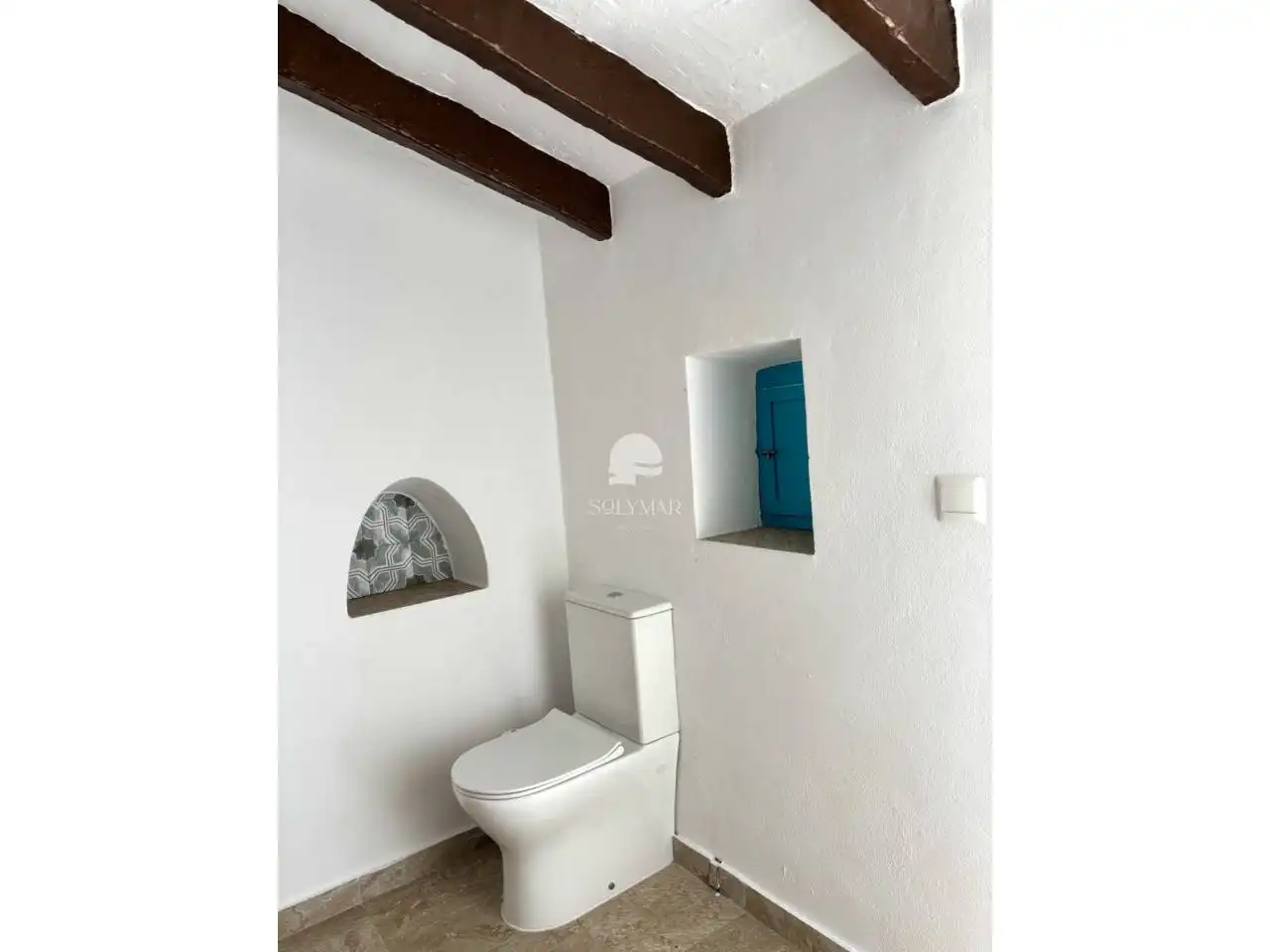 Badezimmer von Haus oder Chalet zur Miete in Canillas de Aceituno mit Klimaanlage, Privatgarten und Terrasse
