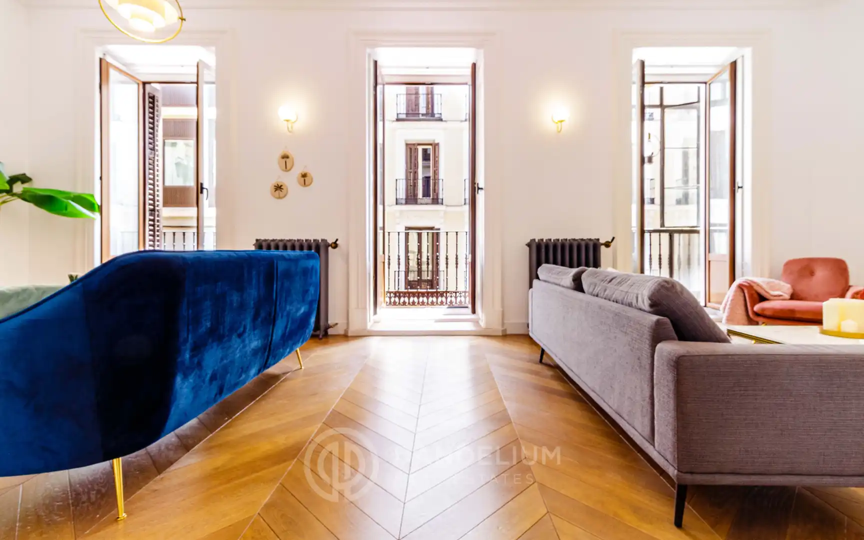 Sala de estar de Piso de alquiler en Madrid con Aire acondicionado, Calefacción y Parquet