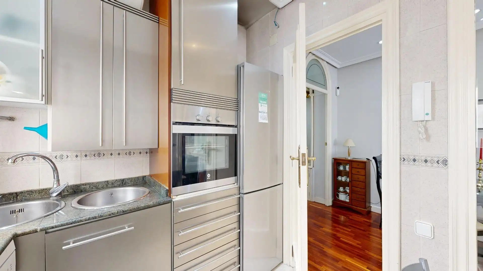 Küche von Wohnung zum Verkauf in Valencia mit Klimaanlage, Parkett und Abstellraum