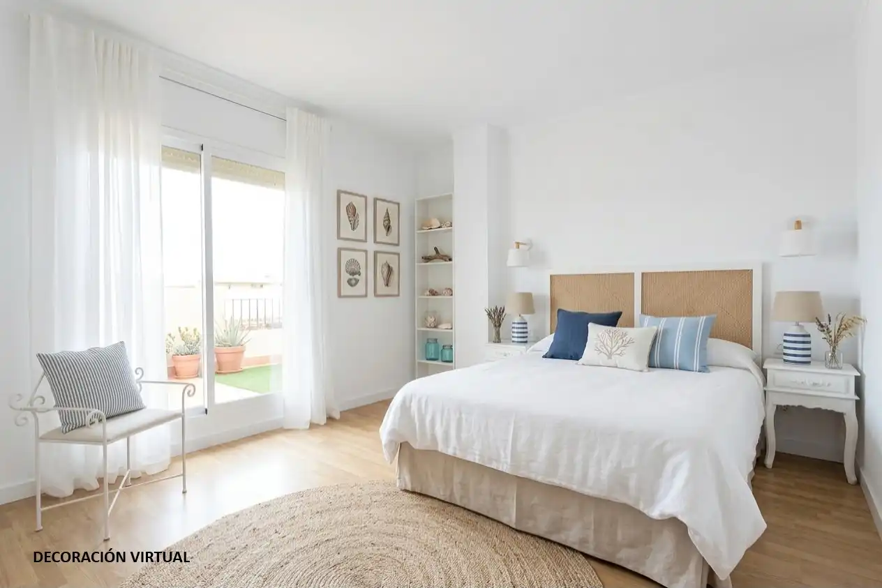 Bedroom of Attic for sale in Vilanova i la Geltrú  with Air Conditioner, Heating and Terrace