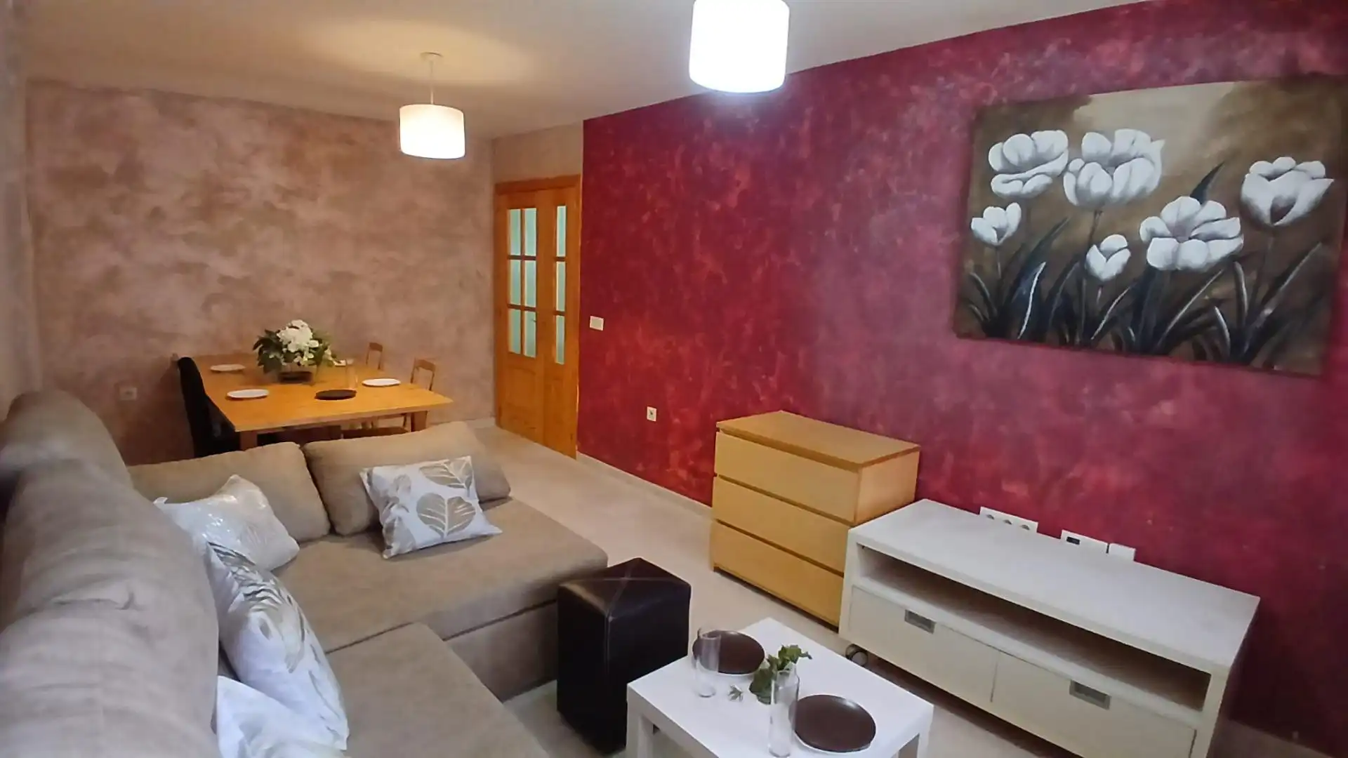 Living room of Flat for sale in Vícar  with Storage room, Furnished and Community pool