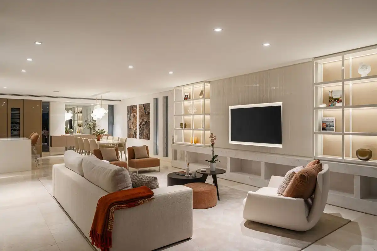 Living room of Detached homes for sale in Marbella  with Air Conditioner, Private garden and Terrace