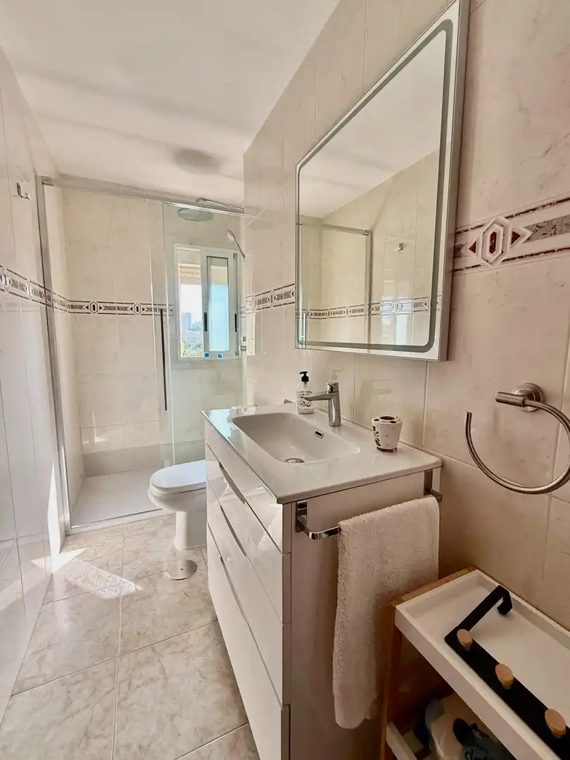 Bany de Apartament en venda en Benidorm amb Aire condicionat, Terrassa i Moblat