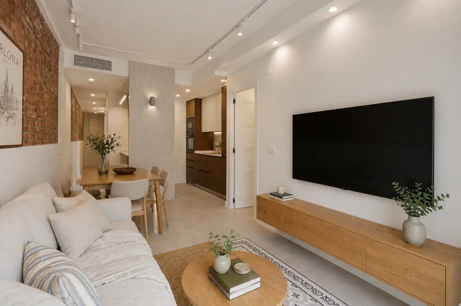 Sala de estar de Piso en venta en  Barcelona Capital con Aire acondicionado, Calefacción y Horno